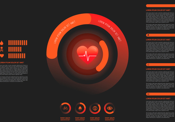 Heart Rate Infographic Template - Free vector #412163