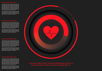 Heart Rate Infographic Template - vector gratuit #412173 