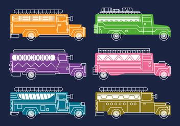 Free Jeepney Vector Illustration - vector gratuit #412213 