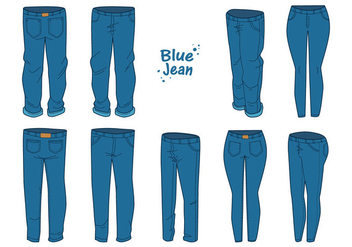 Free Blue Jean Vector - vector gratuit #412263 