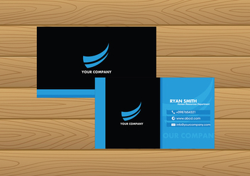 Name Card Template Blue Free Vector - Free vector #412333