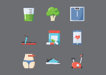 Free Healthy Lifestyle Icons - vector gratuit #413373 