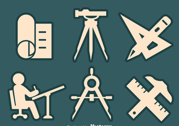 Surveyor Element Icons Vector - бесплатный vector #413703