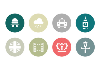 Collection of London Flat Icons - Kostenloses vector #413973