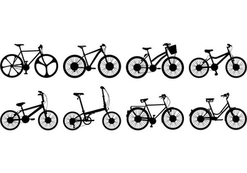 Free Bicycle Silhouettes Vector - бесплатный vector #414003
