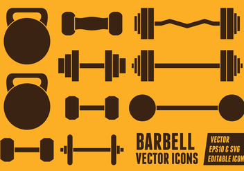 Barbell Vector Icons - Kostenloses vector #414323