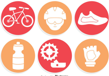 Bicycle Element Icons Vector - Free vector #414423