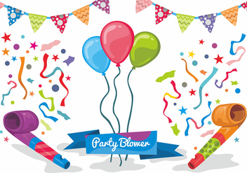 Party Blower Vector Design - Free vector #414803