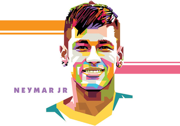 Neymar - Football Life - Popart Portrait - бесплатный vector #415413