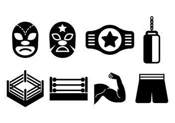Free Wrestling Icons - Free vector #415463