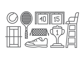 Tennis icons - Free vector #415763