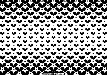 Vector Black Hearts Seamless Pattern - vector gratuit #416333 