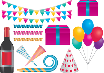 Celebration Party Items - vector #416723 gratis
