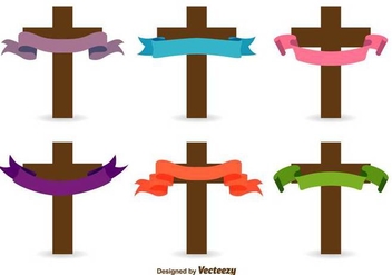 Catholic Cross Vector Icons - бесплатный vector #416893