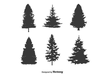 Sapin Silhouette Set - Free vector #416923