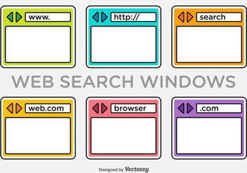Web Search Vector Icons - Free vector #416993