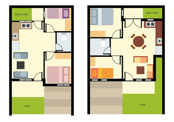 Home Floorplan Vector - vector #417343 gratis