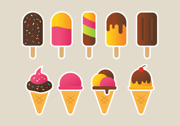 Ice Cream Icon Set - Kostenloses vector #417543