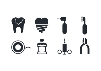 Dental Care Icons - vector #417553 gratis