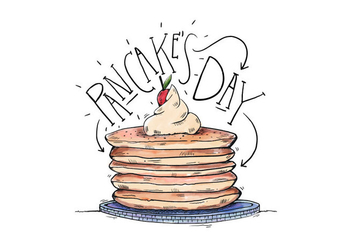 Pancake’s Day Illustration - vector #418213 gratis