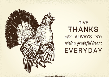 Free Thanksgiving Wild Turkey Vector Card - vector gratuit #418493 