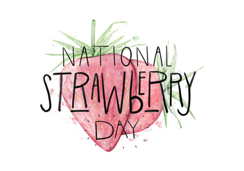 Strawberry Day Illustration - Free vector #418643