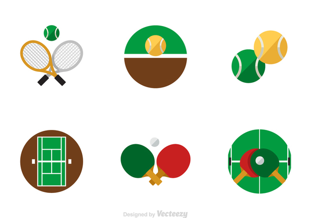 Free Flat Tennis Vector Icons - vector gratuit #418803 