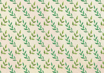 Free Vector Watercolor Leaf Pattern - Free vector #419433