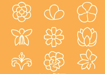 Flowers Line Vector Sets - Free vector #419813