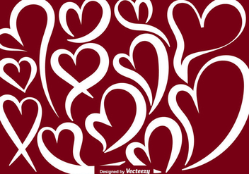 Vector Abstract Heart Shapes - Free vector #419983