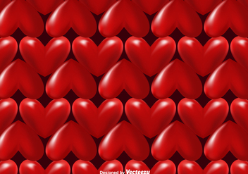 Vector 3d Hearts Seamless Pattern - vector gratuit #419993 
