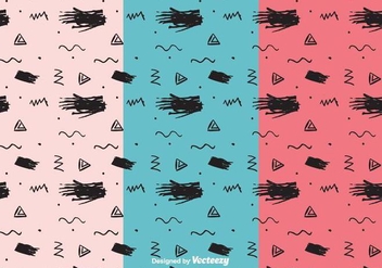 Brushed Patterns Vector - Free vector #420123