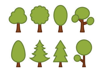 Trees Vector Pack - Free vector #420643