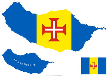 Madeira Vector Map And Flag - Kostenloses vector #421323