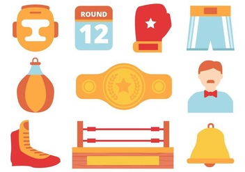 Free Boxing Design Element Collection Vector - Free vector #422823
