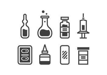 Medical supplies icons - Free vector #423063