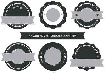 Retro Badge Shape Collection - vector #423563 gratis