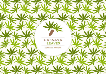 Cassava Leaves Vector Seamless Pattern - Kostenloses vector #423573