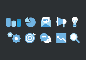 Vector Set of Marketing Icons - Free vector #423613