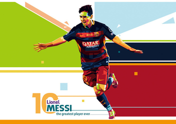 Lionel Messi Vector WPAP Portrait - vector gratuit #424193 