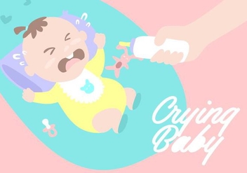 Crying Baby Background - vector #424363 gratis