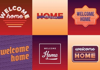 Free Welcome Home Vector Pack - vector gratuit #424933 