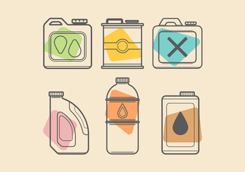 Colorful Oil Can Vectors - Free vector #425113