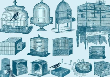 Bird Cages And Nests - бесплатный vector #425303