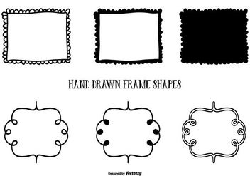 Cute Hand Drawn Style Frame Shapes - Free vector #425433