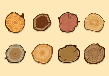 Cut and Sliced Wood Logs Vector - Kostenloses vector #425723