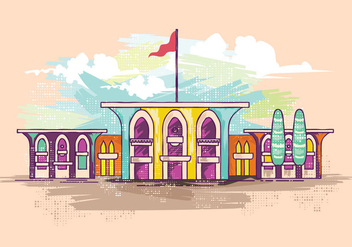 Al Alam Palace Watercolor Vector - vector gratuit #426233 