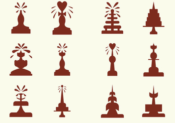 Fun Chocolate Fountain Vector Icons - vector gratuit #426633 