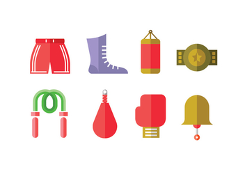 Boxing Championship Vector Icons - Free vector #426703