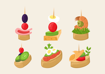 Canapes Food Slice Isolated Vector - vector #427043 gratis